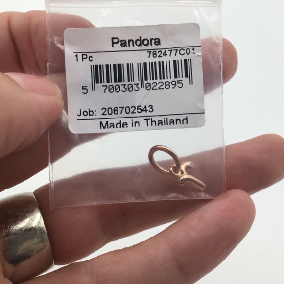 NEW Pandora Letter “r” Script Alphabet Dangle Charm - Picture 5 of 8